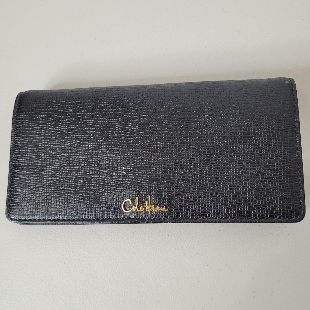 Cole Haan Textured Leather Long Slim Bi-fold Wallet